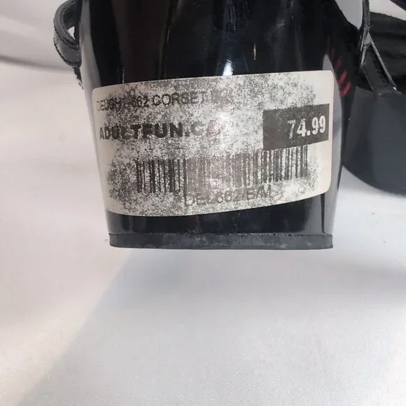 2 Pair Pleaser Heels 6 Delight 662 Corset Black Patent Mary Jane Dance Pole 6" - Picture 5 of 16